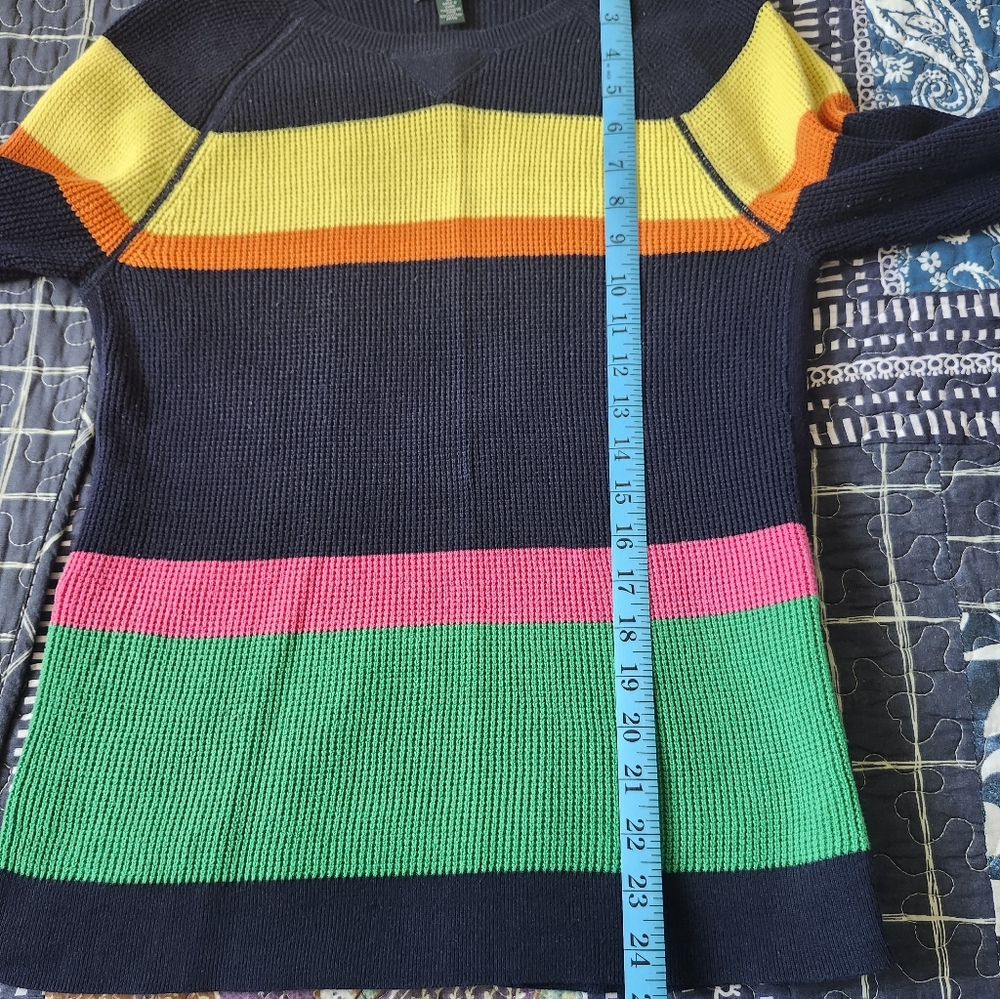 Ralph Lauren Navy and Yellow Knit Sweater - Picture 6 of 7